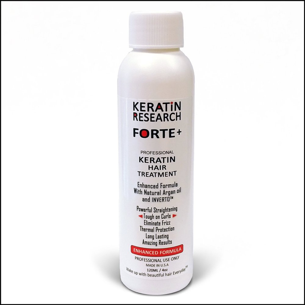 Keratina Forte Brasilera por 120ml, with Moroccan Argan oil Tratamiento Que Alisa El Cabello Ahora con Una Fuerza Extra, Frmula Mejorada Que Repara El Cabello, por Keratin Research