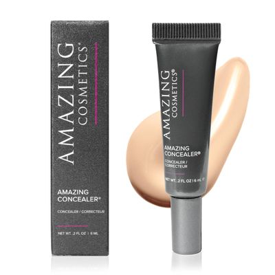 AmazingCosmetics Amazing Concealer, multipurpose full coverage concealer, Light Honey, 0.2 fl oz