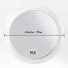 15X Magnifying Mirror - with 3 Mounting Suction Cups - Used for Precise Makeup - Eyebrows/Tweezing - Blackhead/Blemish Removal - Bathroom/Travel Makeup Mirror - 6 Inch Round (Rose Gold) view 2