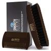 Smooth Viking Beard Brush & Comb Gift Set for Men - Natural Boar Bristle Hair Brush & Wooden Comb, Boar Brush for Facial Hair Styling, Grooming & Beard Shaping Tool, Men Hair Products - Brown view 1