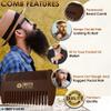 Smooth Viking Beard Brush & Comb Gift Set for Men - Natural Boar Bristle Hair Brush & Wooden Comb, Boar Brush for Facial Hair Styling, Grooming & Beard Shaping Tool, Men Hair Products - Brown view 4