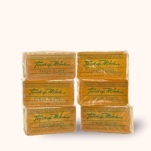 Touch of Mink Fresh Scent All Natural Mink Oil Cleansing Bath or Shower Bars - 6 Bars