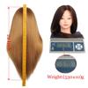 Mannequin Head with Human Hair 22-24 Inch Cosmetology Manikin Doll Head with 60% Brown Real Hair for Hairstylists Cosmetology Students Practice Styling with Clamp Holder view 3