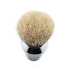 2 Band Finest Badger Hair Shaving Brush Chrome Metal Anti Slip Handle view 3