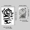 Large Black Temporary Tattoos, Big Tribal Totem Tattoo Sticker for Men Women Body Art Makeup, Fake Tattoo Waterproof Removable, 6-Sheet view 3
