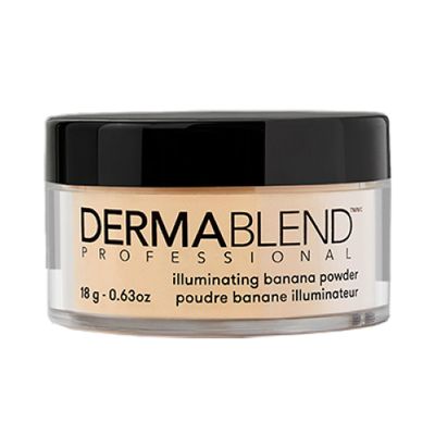 Dermablend Illuminating Banana Powder, Loose Setting Powder Makeup for Brightening and a Long-Lasting Luminous Finish, up to 16hr Wear, 0.63 oz.
