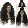 100% Malaysian Virgin Human Hair Glueless Full Lace Wig Deep Curly Free Part Lace Front Wig with Bleached Knots Baby Hair (18" Full Lace Wig) view 1