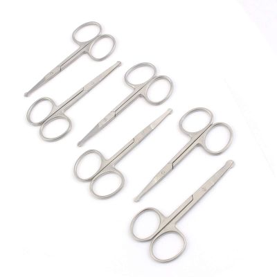 OdontoMed2011 Set Of 6 Pieces 3.5" Scissors - Straight Mustache + Nose Hair W/safety ODM