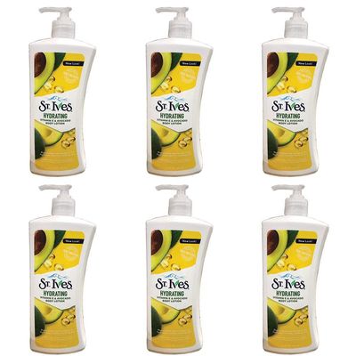 St. Ives Daily Hydrating Vitamin E & Avovado Body Lotion 21 Fl Oz (Pack of 6)