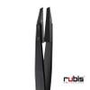 Rubis Classic Techno Stainless Steel Tweezers for Precise Eyebrows and Hair Removal Slanted Polymer Tips, 1KS104, Black,Rubis Switzerland Swiss Made World Renowned Precision view 2