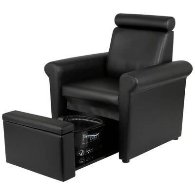 Buy-Rite Salon & Spa Equipment Mona Lisa Plumb Free Pedicure Chair - No Plumbing, Adjustable, Portable, Removable, Black, CHM-2320-5H-BLACK