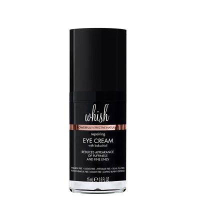 Whish Repairing Eye Cream - Reduces Puffiness & Appearance of Fine Lines, Reduces the Appearance of Bags & Dark Circles, Has Gentle All Natural Retinol Replacement, Backuchiol - .5 fl oz