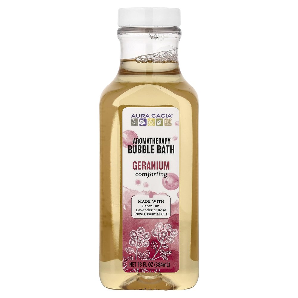 Aura Cacia Comforting Geranium Bubble Bath, 13 Ounce