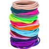 100 Pieces Hair Elastics Hair Ties Ponytail Holders Hair Bands (5 x 0.3 cm, Bright Color) view 1