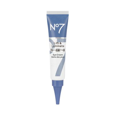 No7 Lift & Luminate Triple Action Under Eye Cream - Dark Circles Under Eye Treatment with Vitamin C & Collagen Peptide Technology - Helps Reduce Puffiness, Bags & the Appearance of Wrinkles (0.5 Oz)