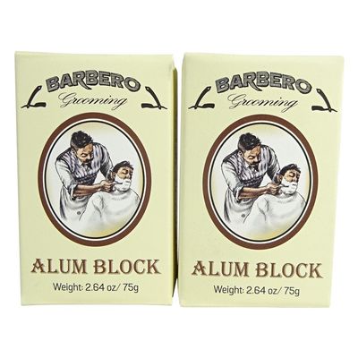 Barbero Alum Block 2.64 oz / 75 g Pack of 2
