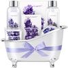 Gift Set for Women Body & Earth Gifts Set Lavender Gift Baskets For Women Bath Sets with Bubble Bath Body Lotion Scented Candle Valentines Day Gifts view 1