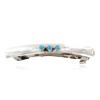 $200Tag Certified Silver Navajo Natural Turquoise Native Hair Barrette 10346-11 Made by Loma Siiva view 1