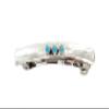 $200Tag Certified Silver Navajo Natural Turquoise Native Hair Barrette 10346-11 Made by Loma Siiva view 2