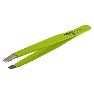 EKS Solingen Tweezer Slant Neon Yellow Stainless Steel EK 1-80.1