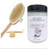 Avany Skin Brushing Set Organic Coconut Oil & Natural Bristle Body Brush For Exfoliating Dead Skin & Moisturizing Skincare Routine view 1