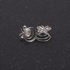 24PCS Rhinestones Crystal Spirals Hair Pin Clip Imitation Pearl Spin Pin Swirl Hair Twists Coils Hairpin Bun Stick Pick (D#) view 2