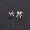 24PCS Rhinestones Crystal Spirals Hair Pin Clip Imitation Pearl Spin Pin Swirl Hair Twists Coils Hairpin Bun Stick Pick (D#) view 3
