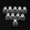 24PCS Rhinestones Crystal Spirals Hair Pin Clip Imitation Pearl Spin Pin Swirl Hair Twists Coils Hairpin Bun Stick Pick (E#) view 1