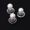24PCS Rhinestones Crystal Spirals Hair Pin Clip Imitation Pearl Spin Pin Swirl Hair Twists Coils Hairpin Bun Stick Pick (B#) view 2