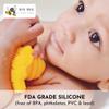 Big Bee, Little Bee - Kids Original ScrubBEE, 100% Silicone Childrens Bath Scrubber, Promotes Effective Independent Hand & Body Washing, As Seen on Shark Tank (Marigold) view 2