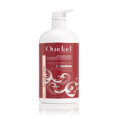 Ouidad Advanced Climate Control Heat & Humidity Stronger Hold Gel Travel Size - 33.8 fl oz, Anti-Frizz Nano Technology, Styling Gel, Prevents Flyaways & Frizz, Crunch-free Hold, For All Curl Types