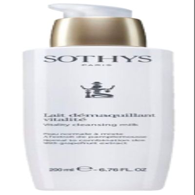 SOTHYS Vitality Cleansing Milk | Refreshing Daily Face Cleanser | Hydrating Grapefruit Extract for Normal or Combination Skin