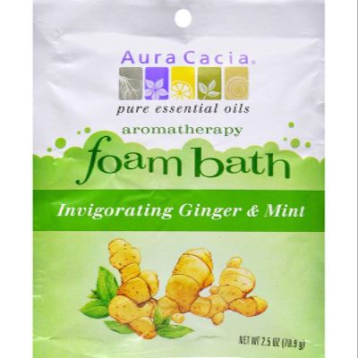 Aura Cacia Aromatherapy Foam Bath, Ginger Mint, 2.5 Ounce