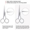 TecUnite 4 Pieces Mustache Scissors Grooming Kit for Men, Beard Trimmer Set, 2 Small Combs and 2 Scissors Beard Trimming Kit with Storage Bag Box view 2