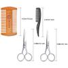 TecUnite 4 Pieces Mustache Scissors Grooming Kit for Men, Beard Trimmer Set, 2 Small Combs and 2 Scissors Beard Trimming Kit with Storage Bag Box view 3