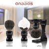 Anbbas Badger Hair Shaving Brush,Stand,Lathering Bowl,3.5oz Soap,Straight Razor with Bag and Razor Strop,7in1 Kit for Men Wet Shave view 2