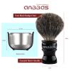 Anbbas Badger Hair Shaving Brush,Stand,Lathering Bowl,3.5oz Soap,Straight Razor with Bag and Razor Strop,7in1 Kit for Men Wet Shave view 4