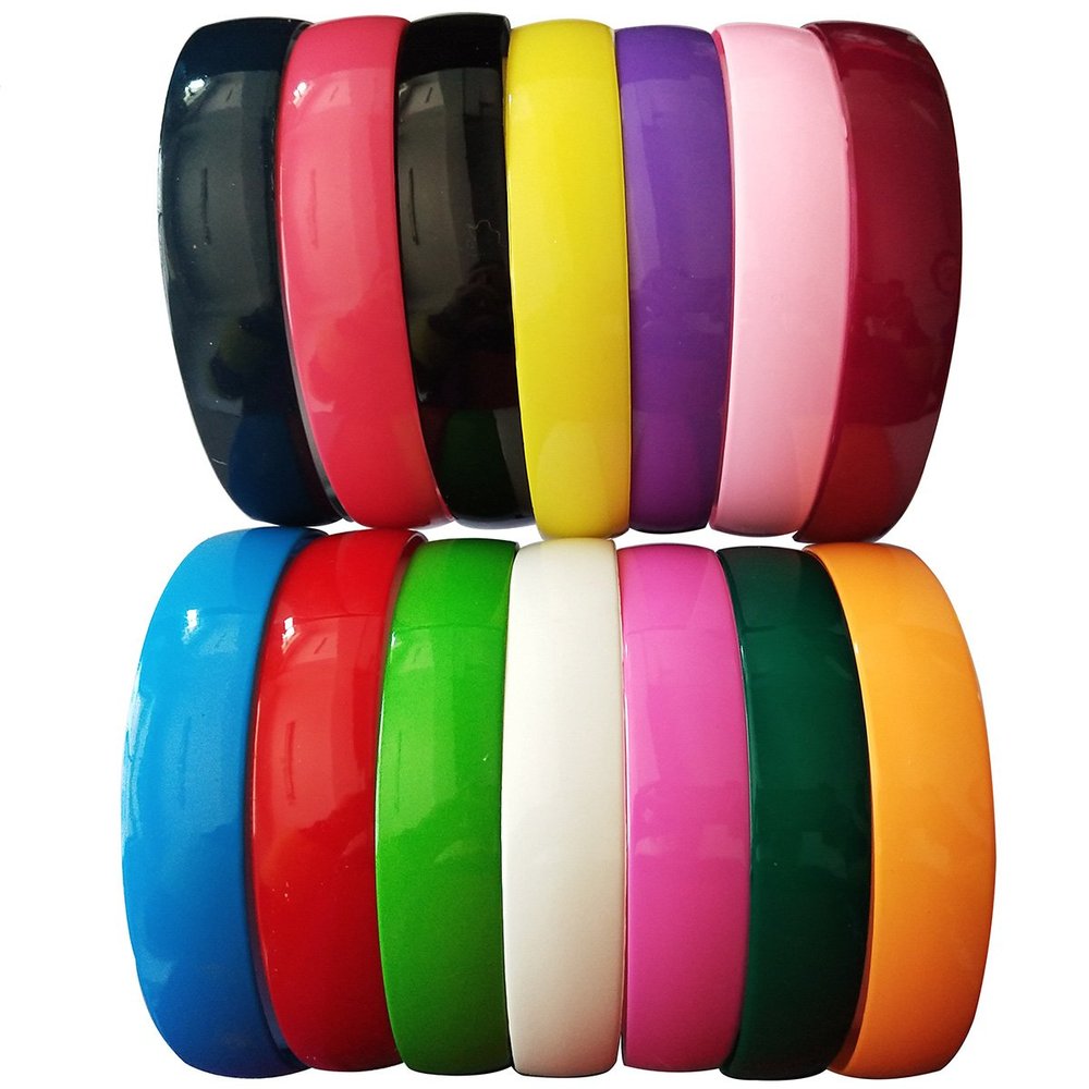 12pcs Women Plastic Headbands 25mm Wide Headband with Teeth for Girls Kids Teens Women by Yazon