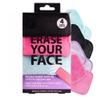 ERASE YOUR FACE Reusable Makeup Remover Cloths - Microfiber Face Towels to Cleanse & Remove Makeup - Water Activated for Sensitive Skin - Multi-Color (4 Count) view 1