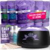 Tress Wellness Waxing Kit for Sensitive Skin, Safe for Face & Skin, Prep & Aftercare Spray, Easy to Use, At-Home Kit for Face, Bikini, Brazilian & Full Body - Digital Display, Black Purple Flower view 1