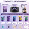 Tress Wellness Waxing Kit for Sensitive Skin, Safe for Face & Skin, Prep & Aftercare Spray, Easy to Use, At-Home Kit for Face, Bikini, Brazilian & Full Body - Digital Display, Black Purple Flower view 2