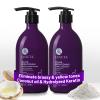 Luseta Purple Shampoo and Conditioner Set for Blonde, Gray - Color Treated Hair - Sulfate Free Paraben Free - Infused with Cocos Nucifera Oil for Curly and Damaged Hair - 2x16.9oz view 1