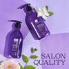 Luseta Purple Shampoo and Conditioner Set for Blonde, Gray - Color Treated Hair - Sulfate Free Paraben Free - Infused with Cocos Nucifera Oil for Curly and Damaged Hair - 2x16.9oz view 3