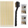 400 Pc Cotton Swab 6" Wood Handle Dual Headed Brush Brass Sturdy Barrel Cleaner view 3