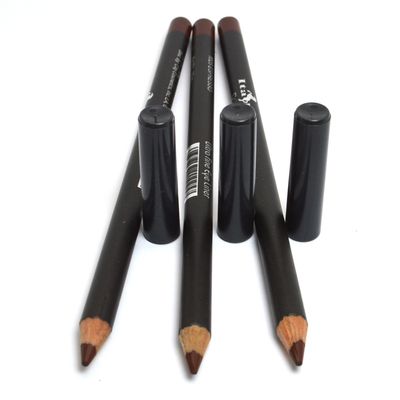 3 Pcs x Italia 1025 EXPRESSO BROWN Ultra Fine Eye liner Pencil Lip Eyeliner Set + Free ZipBag