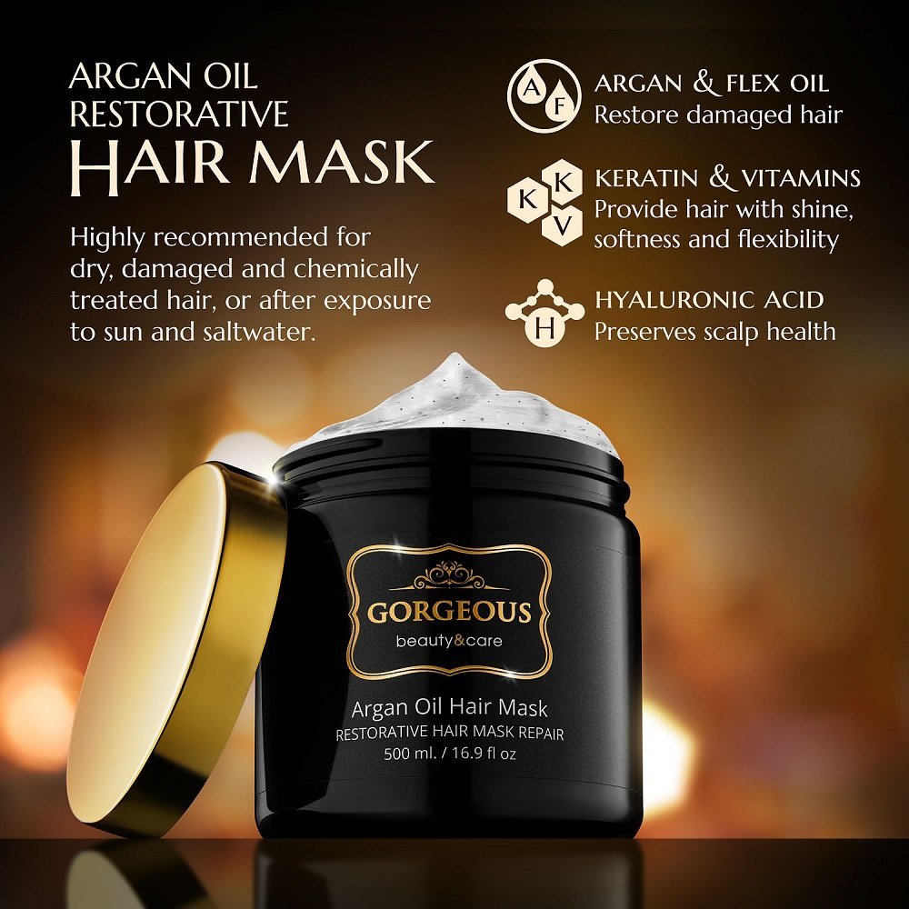 Argan Oil Hair Mask - Deep Conditioner 100% professional Oil Repair Dry Damaged Hair -NEW! Professional Salon Hair Treatment Therapy