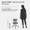 MAYAKOBA Set of 2 Dayton Pedicure Stool (Black) Pneumatic, Adjustable Height, Perfect for Nail Salon, Pedicure spa view 2