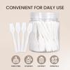 100pcs Pana Brand Cosmetic Make Up Disposable Plastic 2.5" Spatulas Skin Care Facial Cream Mask Spatula (100 Pieces in a Container) (WHITE) view 2