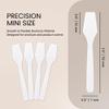 100pcs Pana Brand Cosmetic Make Up Disposable Plastic 2.5" Spatulas Skin Care Facial Cream Mask Spatula (100 Pieces in a Container) (WHITE) view 4