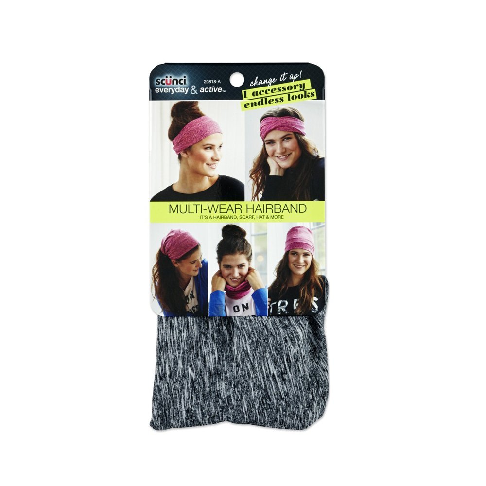 Scunci Multi-Wear Hairband, Pink